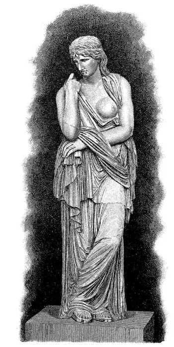 Framed Print : Roman statue of a Germanic woman