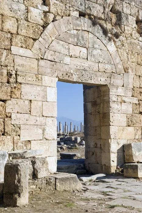Framed Print : Roman town gate, Perga, Antalya, Turkey, Asia