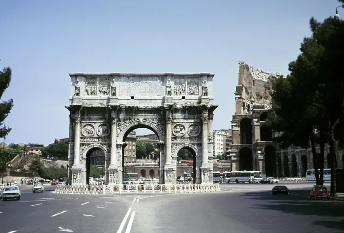 Framed Print : Roman triumphal arch, Arch of Constantine, built in 315 AD, Rome, Italy, 1974, Europe Framed Print : Roman triumphal arch, Arch of Constantine, built in 315 AD, Rome, Italy, 1974, Europe