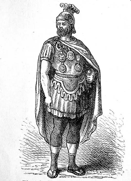 Framed Print : A Roman Troop Leader with Decorations
