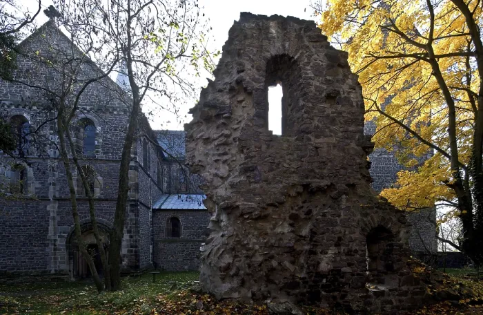 Framed Print : Romanesque ruins of the so-called Old Chapel