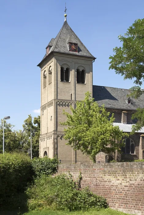 Framed Print : Romanesque tower, 13th century, St. Sankt, Saint