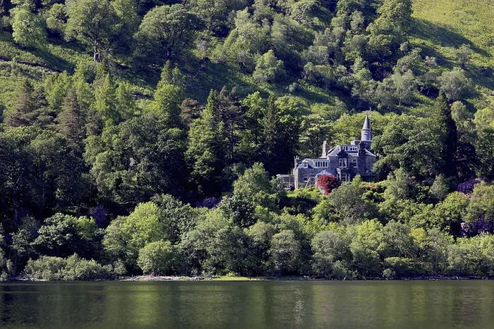 Framed Print : Romantic Loch Awe Hotel on Loch Awe Framed Print : Romantic Loch Awe Hotel on Loch Awe