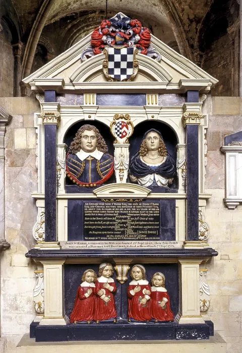 Framed Print : Romsey Abbey, Saint Barbe family tomb