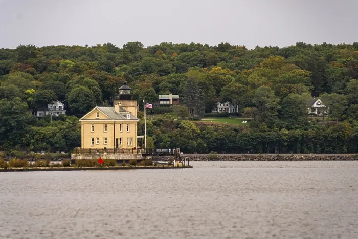 Framed Print : Rondout Lighthouse Beacon Station Hudson River Kingston Point New York