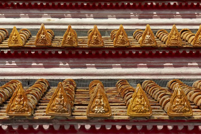 Framed Print : Roof decoration at the Uposatha Hall Framed Print : Roof decoration at the Uposatha Hall