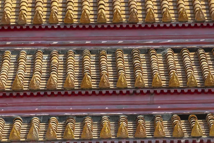 Framed Print : Roof decoration at the Uposatha Hall Framed Print : Roof decoration at the Uposatha Hall