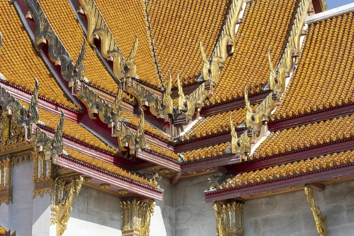 Framed Print : Roof decoration at the Uposatha Hall