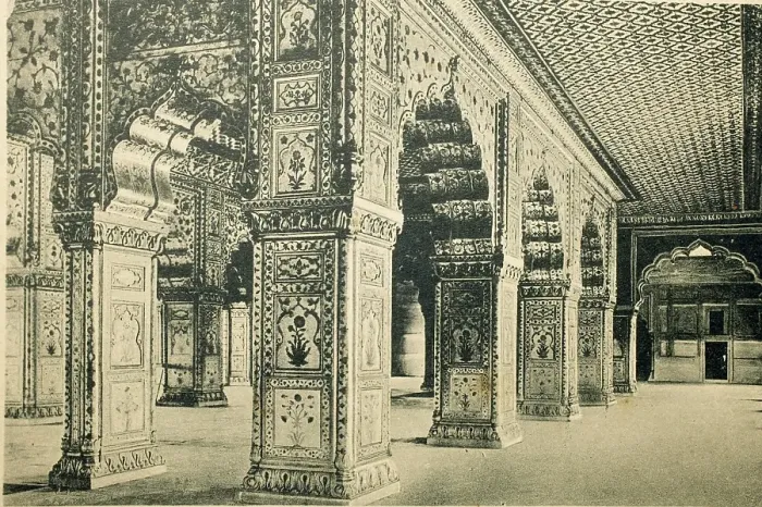 Framed Print : Roof and Marble pillars, Diwan - E- Khas, Fatehpur Sikri, Uttar Pradesh, India, Asia