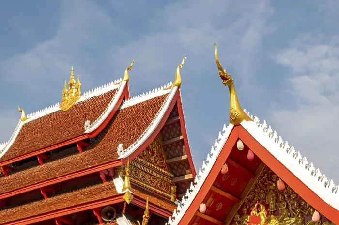 Framed Print : Roof of Wat May Suwannaphumaham Monastery