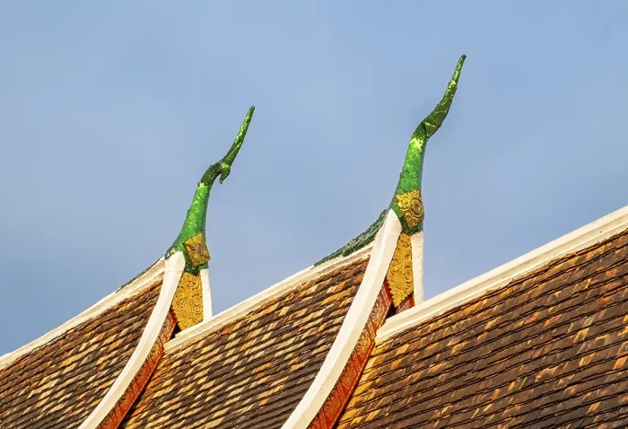 Framed Print : Roof of Wat Xieng Thong Sim ordination hall Framed Print : Roof of Wat Xieng Thong Sim ordination hall