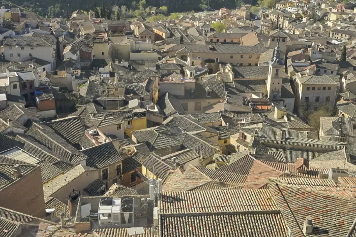 Framed Print : Roofs, Old Town, Toledo, Spain