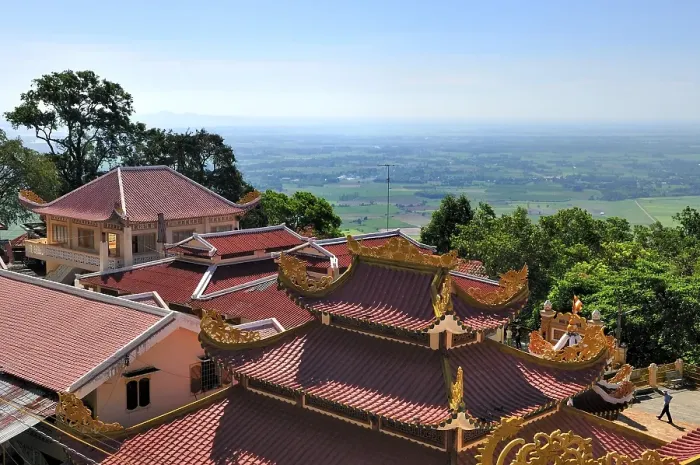 Framed Print : Roofs of the temple on the mountain of the black woman Framed Print : Roofs of the temple on the mountain of the black woman