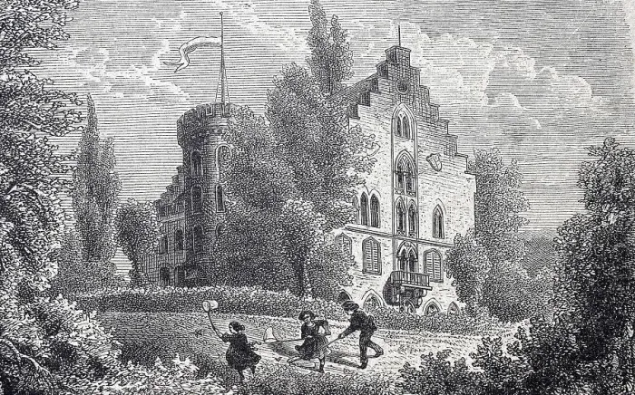 Framed Print : Rosenau Castle is a castle in the middle of a park in Unterwohlsbach