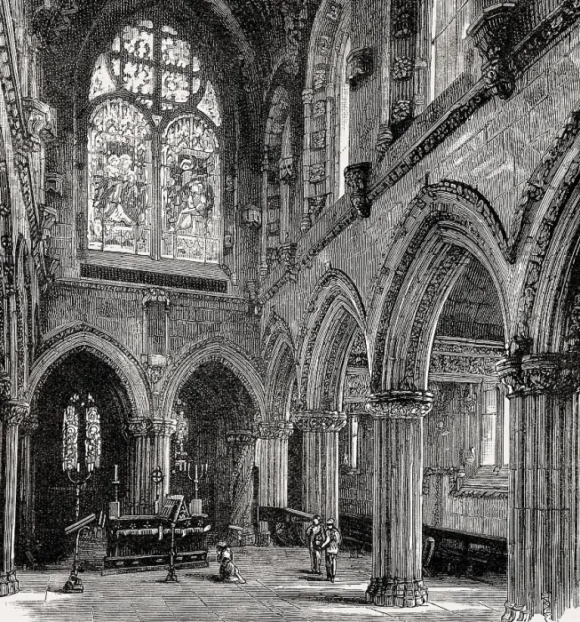 Framed Print : Rosslyn Chapel, Roslin, Scotland, 19th century