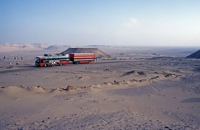 Framed Print : Rotel Tours, coach, break in the desert