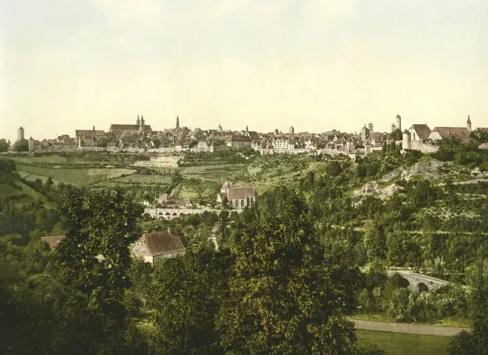 Framed Print : Rothenburg ob der Tauber in Bavaria