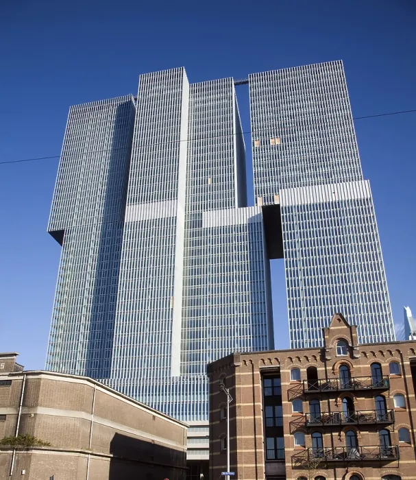 Framed Print : De Rotterdam building designed by architect Rem Koolhaas as a vertical city nears completion in August 2013