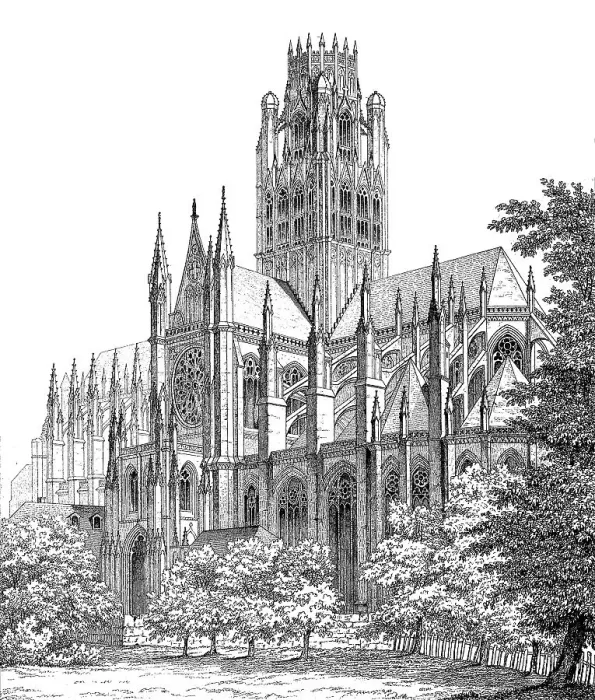 Framed Print : Rouen Cathedral, a Roman Catholic Church in Rouen