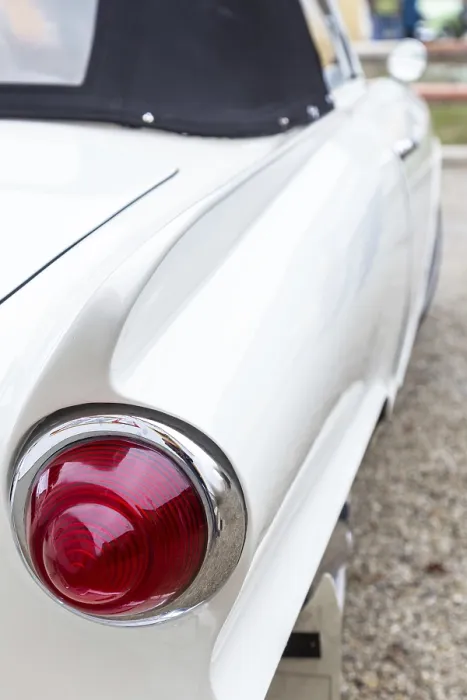 Framed Print : Round tail light of a German sports car from the sixties Framed Print : Round tail light of a German sports car from the sixties