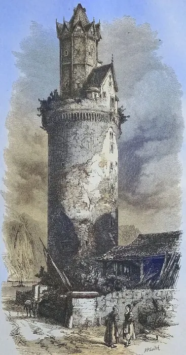 Framed Print : The Round Tower of Andernach in Germany is a large fortified defence tower