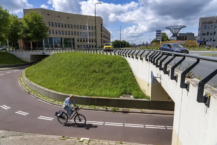 Framed Print : Roundabout in the Dutch city of Houten