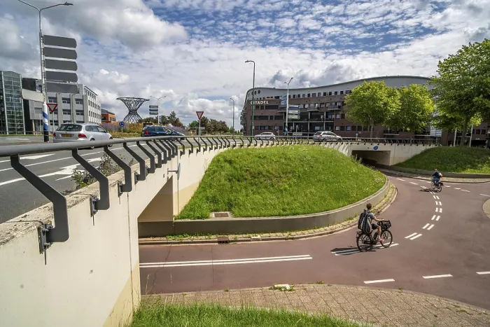 Framed Print : Roundabout in the Dutch city of Houten