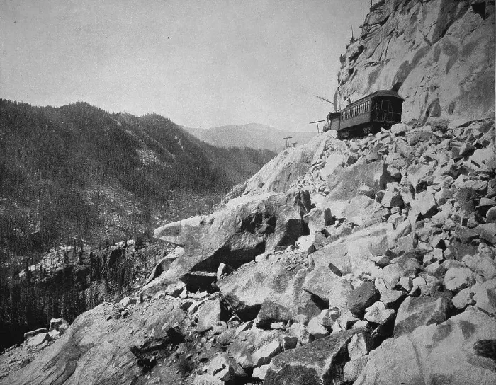 Framed Print : The route of the Midland Railroad leads through wildly rugged Framed Print : The route of the Midland Railroad leads through wildly rugged
