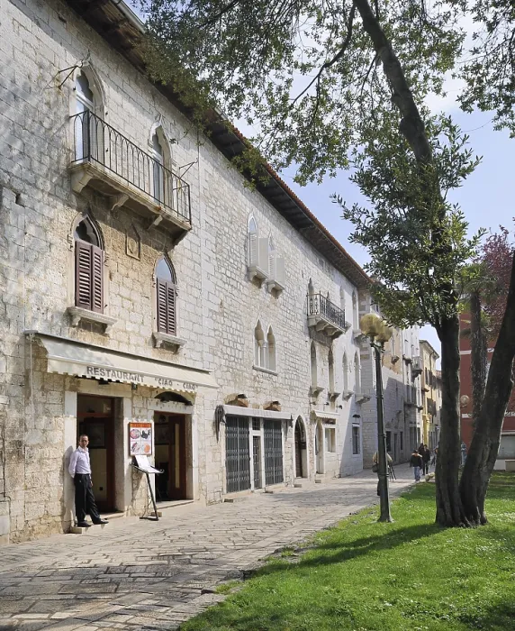 Framed Print : Row of houses, Porec, Croatia, Europe