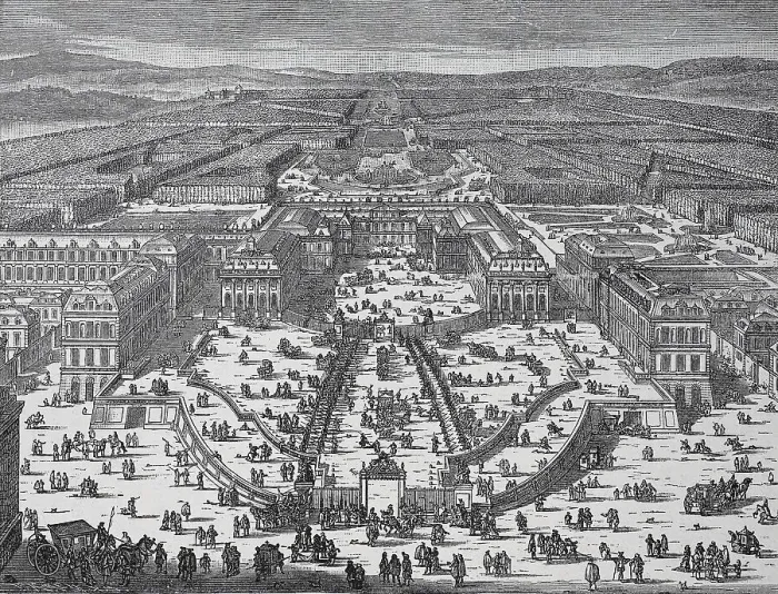 Framed Print : The Royal Castle of Versailles at the time of King Louis XIV Framed Print : The Royal Castle of Versailles at the time of King Louis XIV