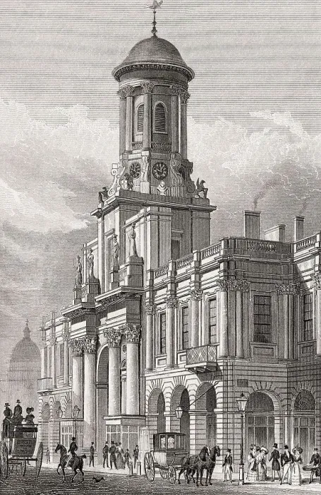 Framed Print : The Royal Exchange, London, illustration by Th Framed Print : The Royal Exchange, London, illustration by Th