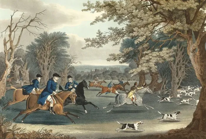 Framed Print : Royal Hunt at Windsor Park, 1820