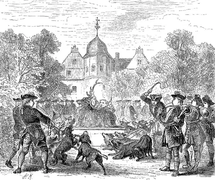 Framed Print : A royal nimrod, hunting pleasure at Wusterhausen Castle