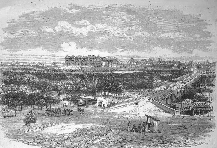 Framed Print : The Royal Palace in Madrid in 1869