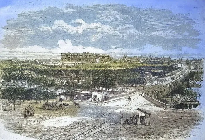 Framed Print : The Royal Palace in Madrid in 1869