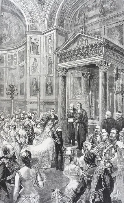 Framed Print : The Royal Wedding in Berlin, the wedding ceremony in the chapel of the Royal Palace Framed Print : The Royal Wedding in Berlin, the wedding ceremony in the chapel of the Royal Palace