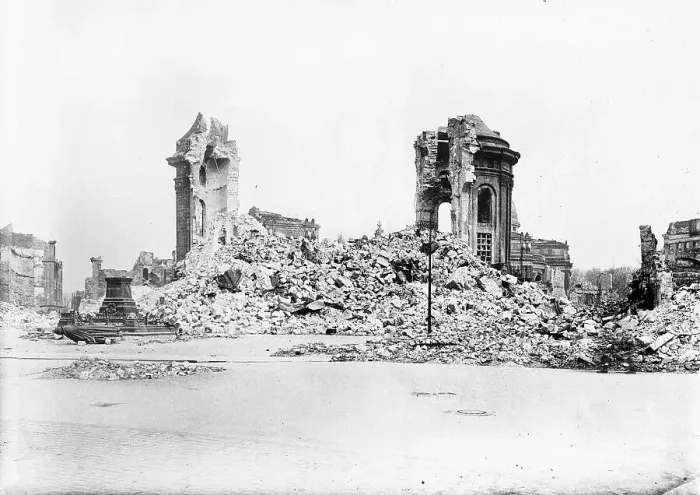 Framed Print : Rubble of the Dresden Frauenkirche by George Baehr Framed Print : Rubble of the Dresden Frauenkirche by George Baehr