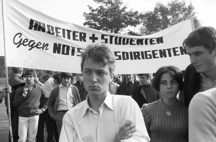 Framed Print : The Ruhr Action against the Emergency Laws in 1968 turned against the emergency legislation with numerous local actions
