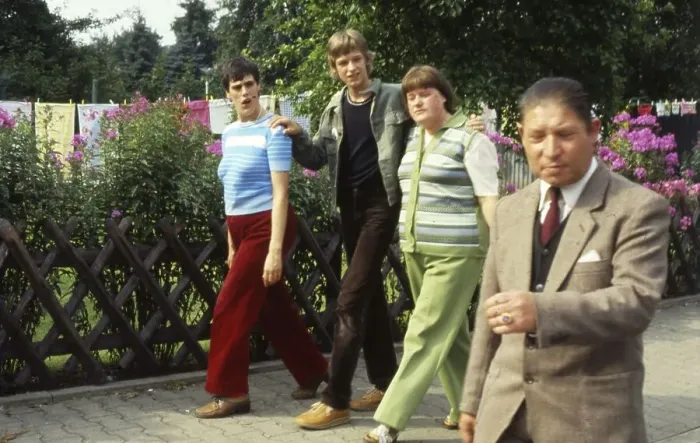Framed Print : Ruhr area. Disabled people on a walk. 1981