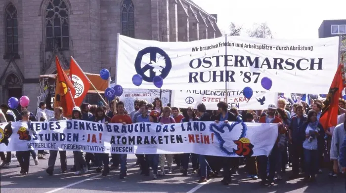 Framed Print : Ruhr area. Easter March Ruhr 87 on 18. 4. 1987 Framed Print : Ruhr area. Easter March Ruhr 87 on 18. 4. 1987