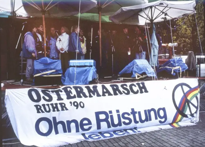 Framed Print : Ruhr area. Easter March Ruhr 90 on 14. 4. 1990