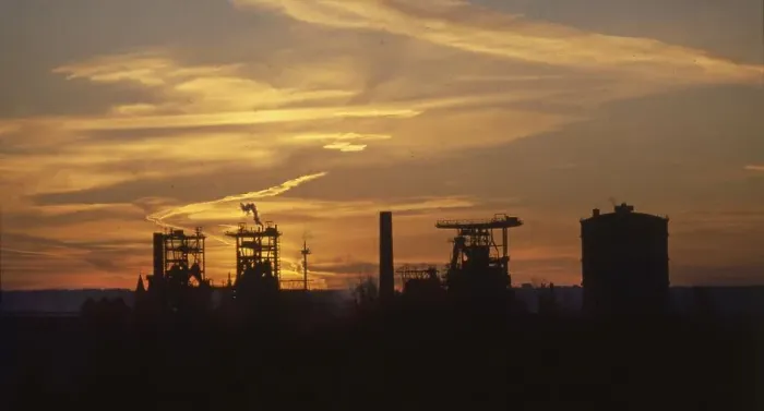 Framed Print : Ruhr area. Landscape with colliery in the sunset Framed Print : Ruhr area. Landscape with colliery in the sunset