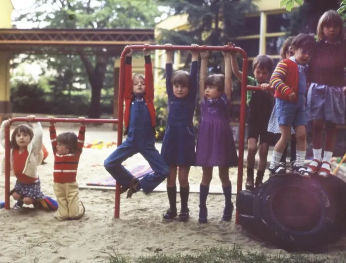 Framed Print : Ruhr area. Playground. Playing children. ca. 79-80