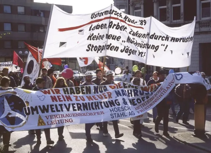 Framed Print : Ruhr area. The Ruhr Easter March on 25. 3. 1989 Framed Print : Ruhr area. The Ruhr Easter March on 25. 3. 1989