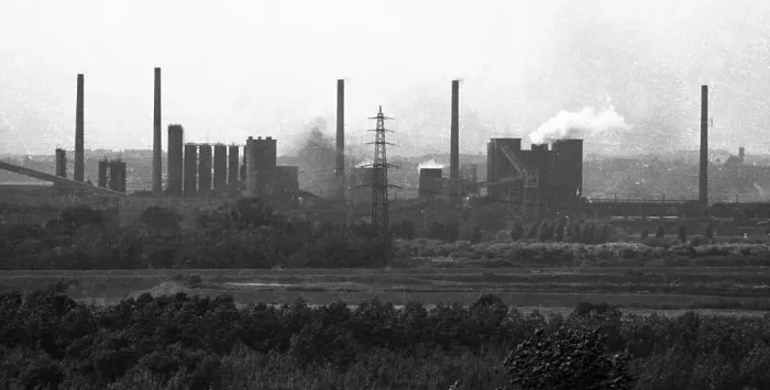 Framed Print : The Ruhr area in the summer of 1973 - here on 6-8 August 1973 - in Dortmund and Essen