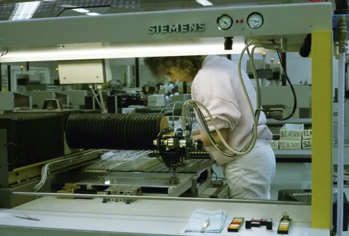 Framed Print : Ruhr area. Women's workplace at Siiemens ca Framed Print : Ruhr area. Women's workplace at Siiemens ca