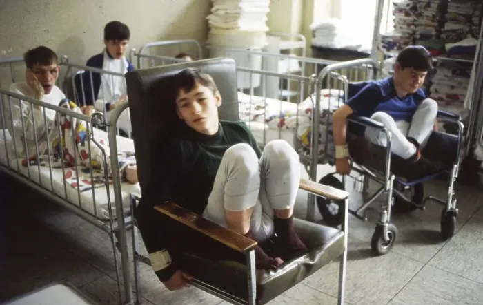 Framed Print : Ruhr. Hospital. Dept. for disabled children. 1981