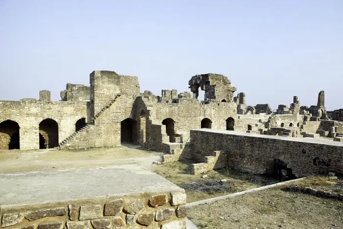 Framed Print : Ruined of Golconda fort built by Mohammed Quli Qutb Shah 16th century