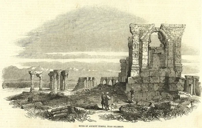 Framed Print : Ruins of ancient temple, near Is lamabad, Pakis tan, As ia