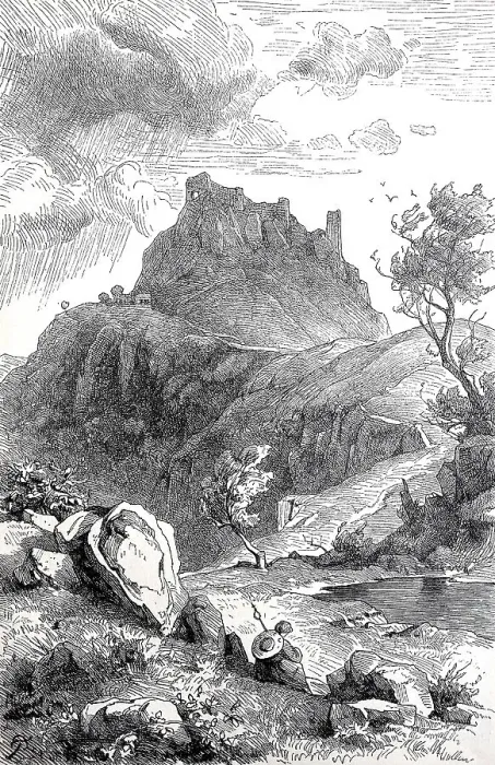 Framed Print : The ruins of the Castle of Canossa